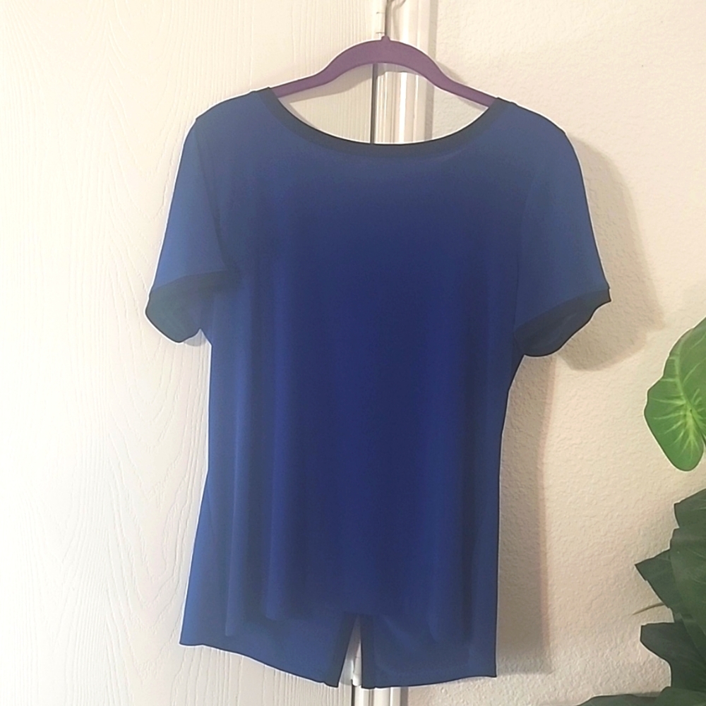 Anne Klein Back Button Top - Picture 2 of 5